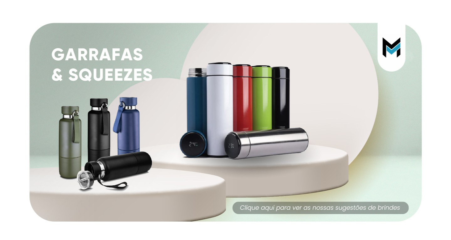 Squeezes e garrafas