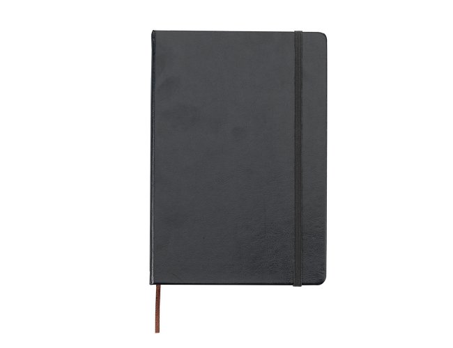 CADERNETA TIPO MOLESKINE EM COURO SINTTICO