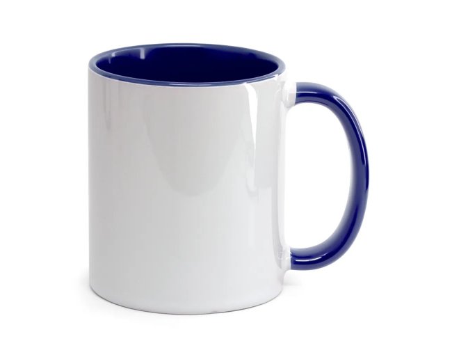 CANECA DE CER�MICA COM INTERIOR E AL�A COLORIDA