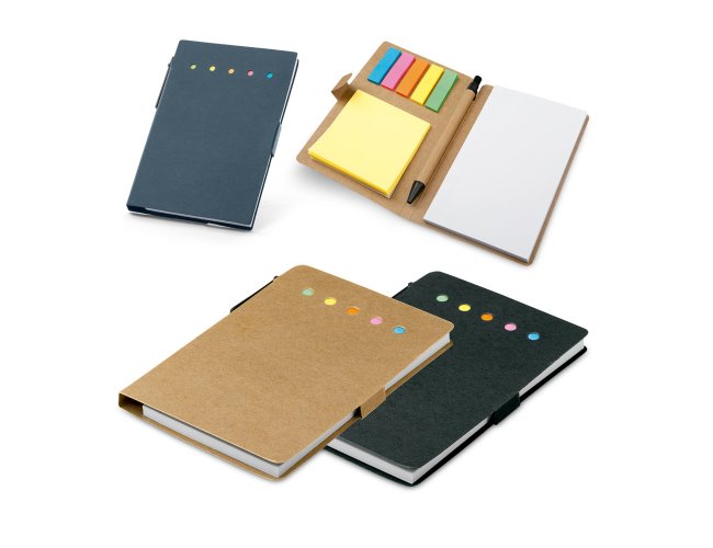 Bloco de notas com esferografica em Kraft