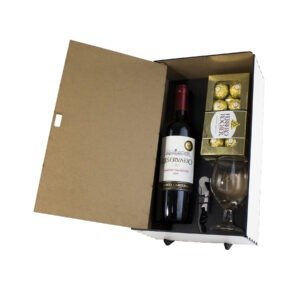 Kit vinho personalizado em caixa de MDF