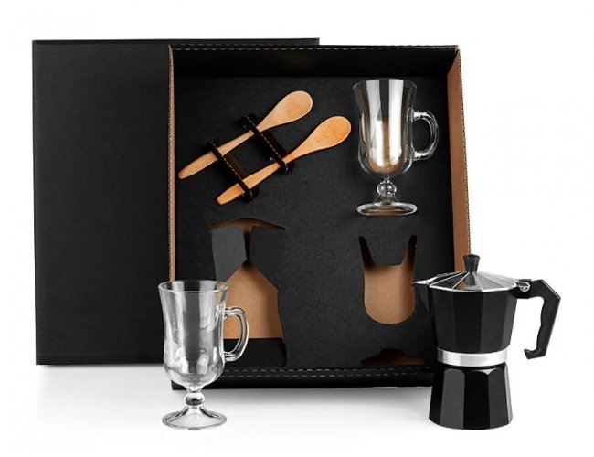 Kit para caf com cafeteira italiana