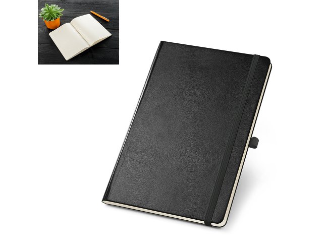 CADERNO CAPA DURA EM COURO SINTTICO