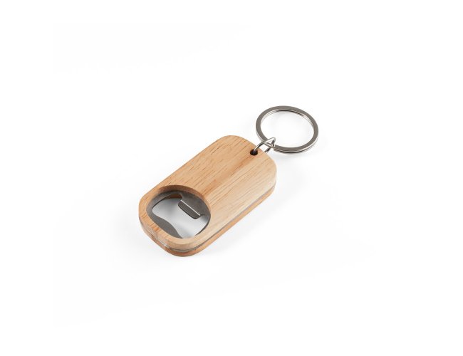 Abridor de garrafas em ao inox e bambu