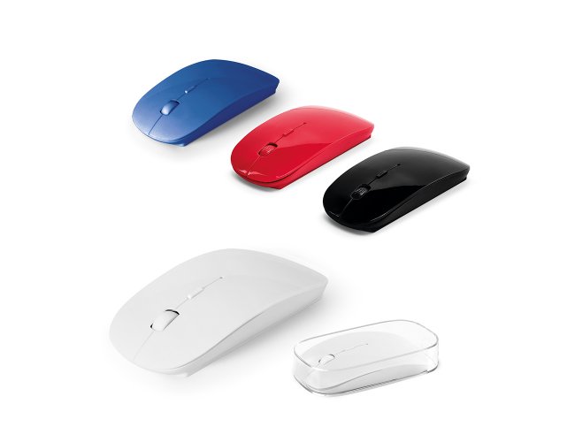 Mouse wireless 2.4G. ABS. Incluso 2 pilhas AAA. Em caixa transparente.