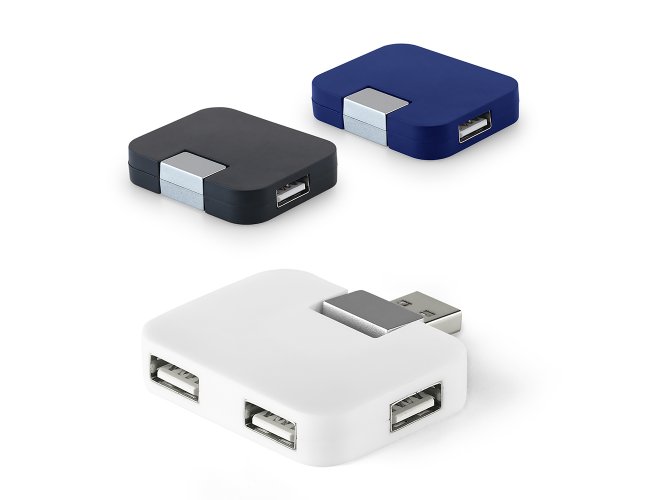 Hub USB 2.0. 4 portas.     52 x 41 x 12 mm