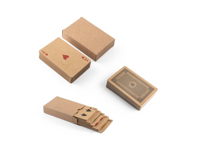 Baralho de 54 cartas cl�ssicas em papel kraft