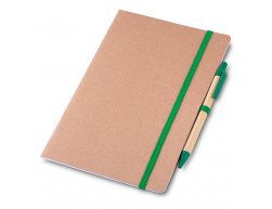 Caderno A5 capa em papel Kraft com caneta