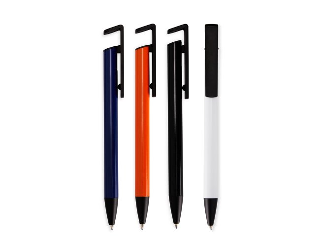 CANETA SEMI-METAL COM SUPORTE