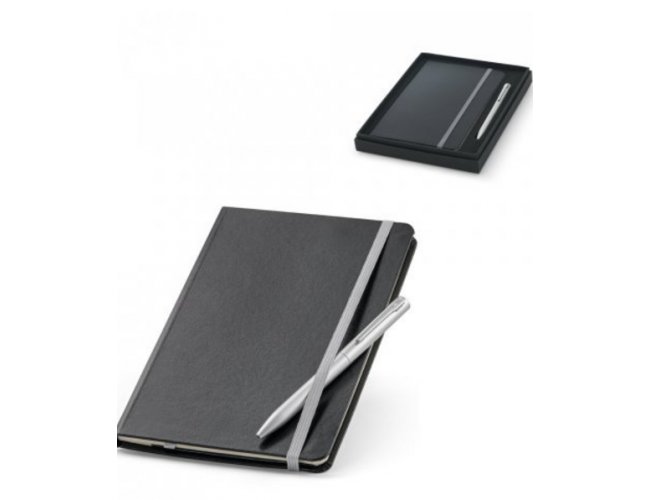 KIT CADERNO + CANETA METLICA