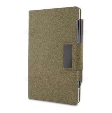 CADERNO EM PU E FIBRA DE CAF E CH