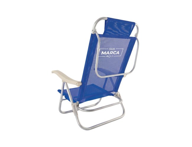 CADEIRA RECLIN�VEL EM ALUM�NIO E POLI�STER PVC
