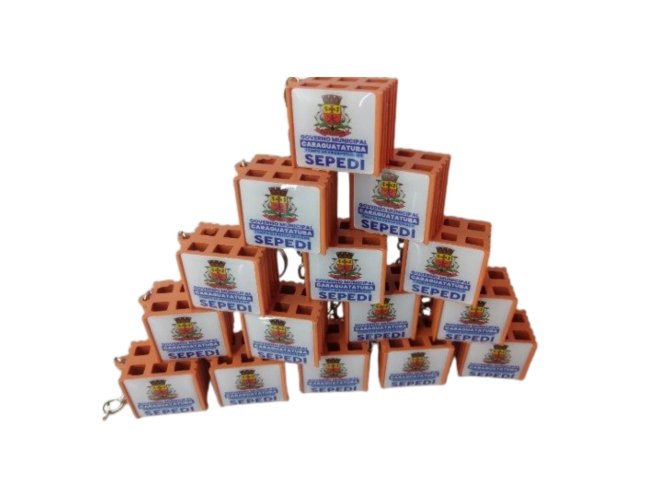 CHAVEIRO TIJOLINHO EM METAL PERSONALIZADO