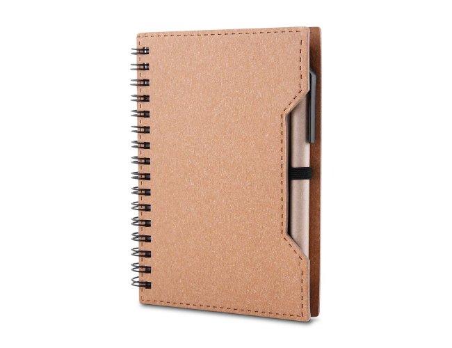 Caderno Capa em Papelo Reciclado c/ Caneta