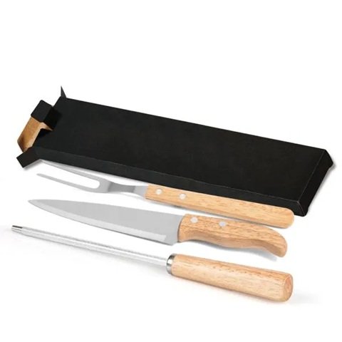 Kit churrasco Garfo, Faca e Chaira