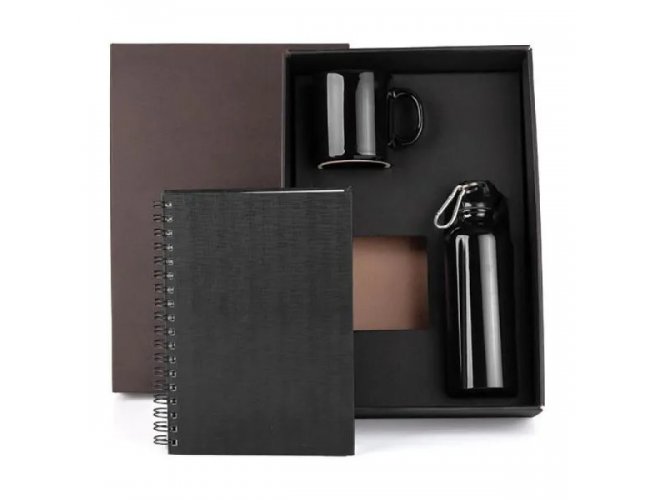Kit Com Squeeze, Caneca E Caderno - (3 Pe�as)