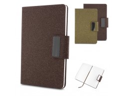 Caderno em PU e fibra de caf ou ch