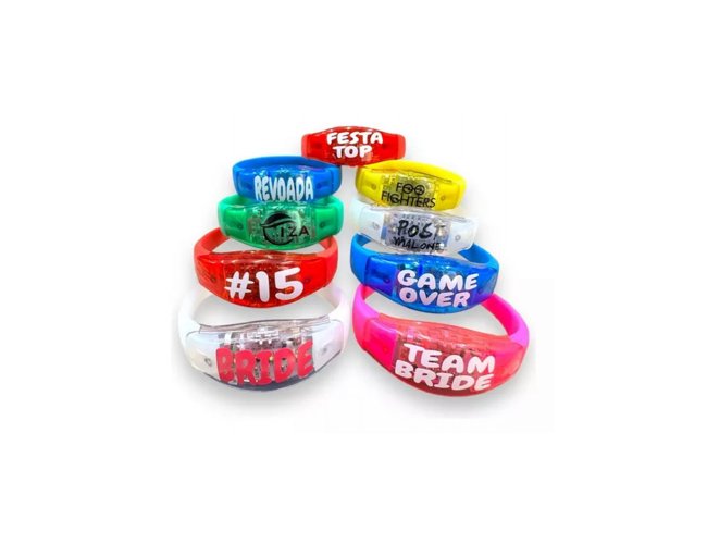 Pulseira de LED personalizada